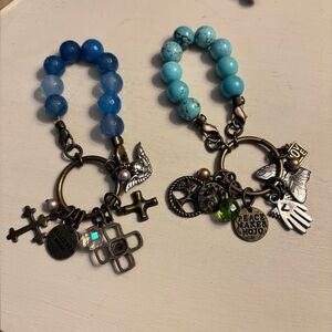 Blue and Turquoise Charm Bracelets